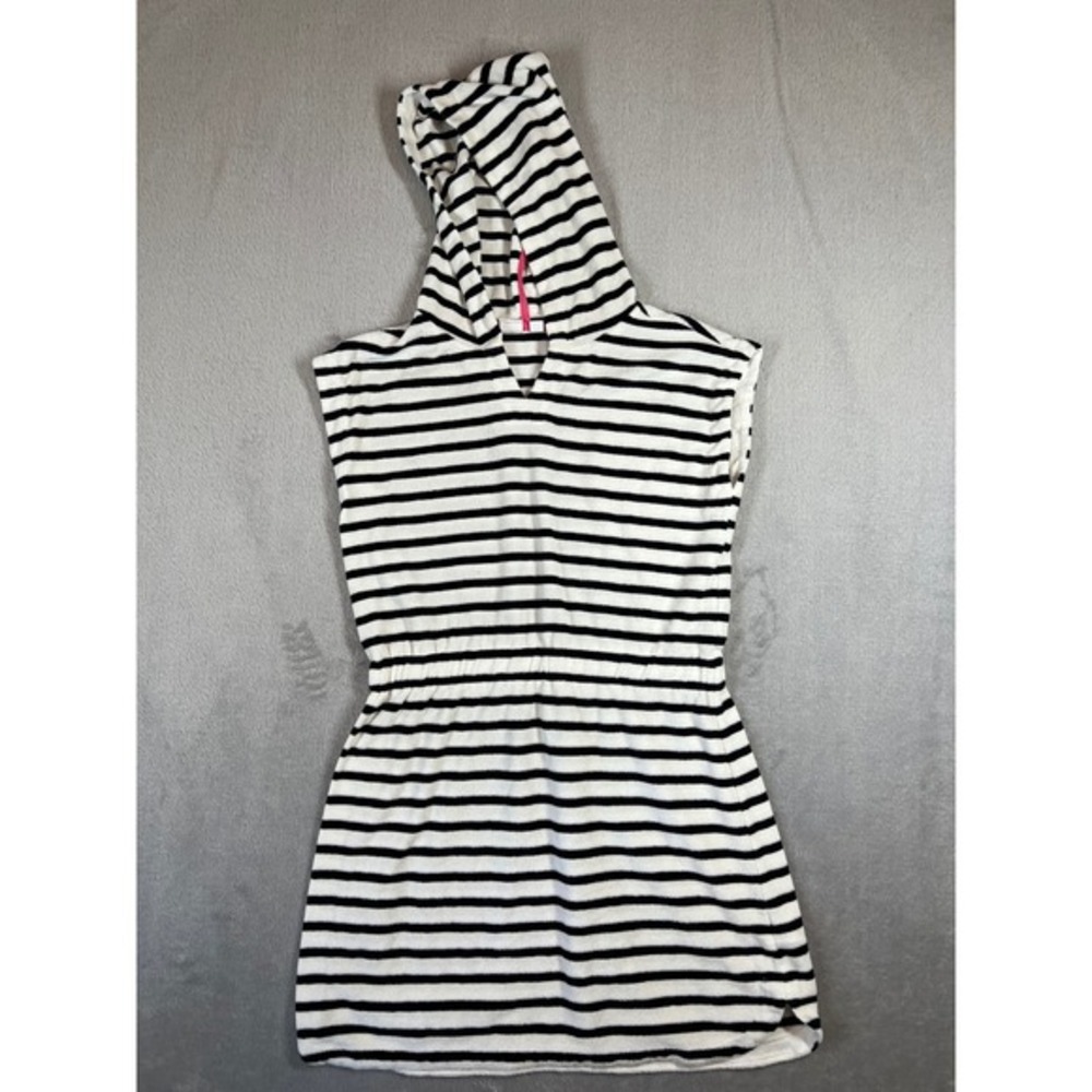 Gap Kids Girl's XL 12-13 Striped Terry Cloth Hooded Swim Cover Up Wearable Towel